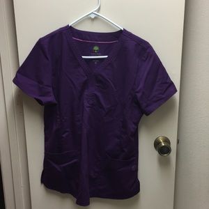 Healing hands purple label scrub top